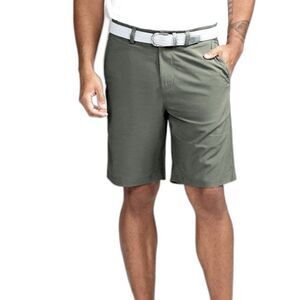 Tasc Motion Men's Gray Performance Flat Front 9"Inch Inseam Shorts Sz 38